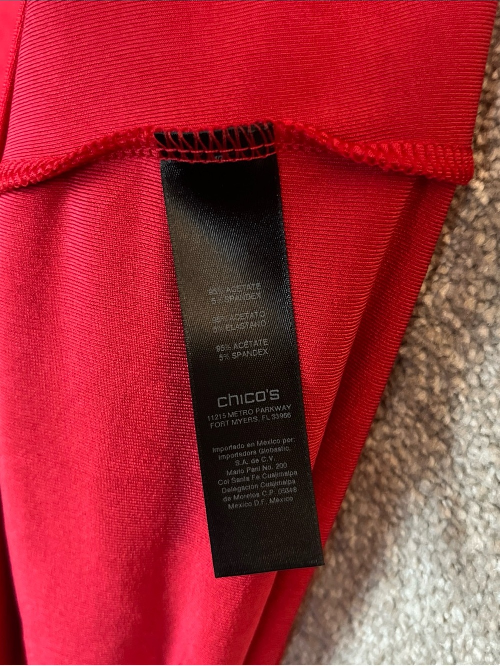 Chico's Travelers Tank Top Womens 3 Red Sleeveless Pullover Stretch Slinky-4855 - Picture 7 of 9